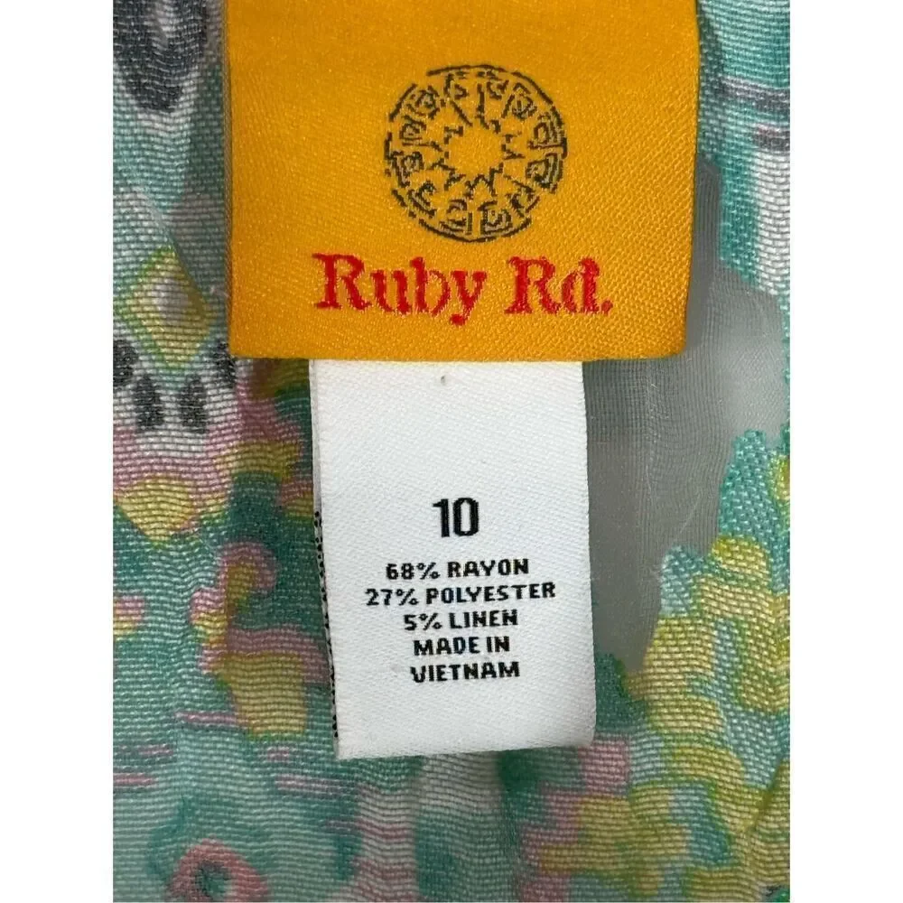 B21 - Ruby Rd. Roll Tab Sleeve Button Front Jacket/Top Size 10 NWOT